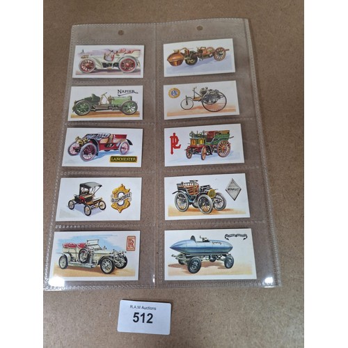 512 - Full Set of Brooke Bond Tea Cards History of Motor Cars