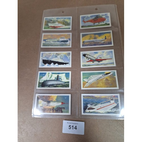 514 - Full Set of Brooke Bond Tea Cards Transport Through The Ages