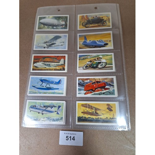 514 - Full Set of Brooke Bond Tea Cards Transport Through The Ages