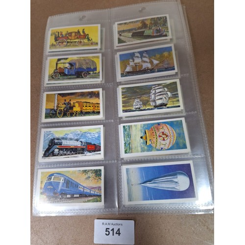 514 - Full Set of Brooke Bond Tea Cards Transport Through The Ages