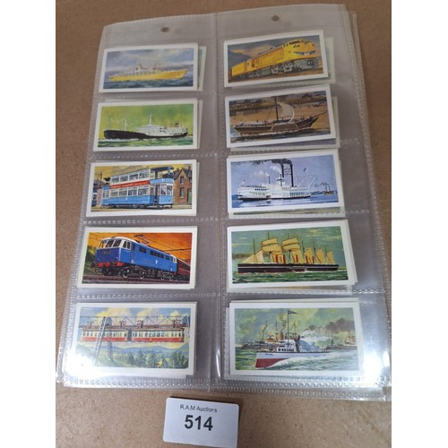 514 - Full Set of Brooke Bond Tea Cards Transport Through The Ages