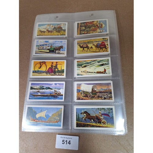 514 - Full Set of Brooke Bond Tea Cards Transport Through The Ages