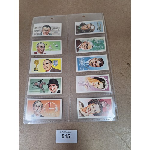 515 - Full Set of Brooke Bond Tea Cards Famous People