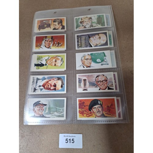 515 - Full Set of Brooke Bond Tea Cards Famous People