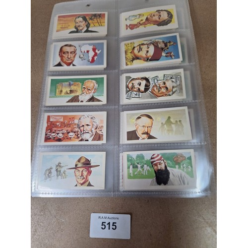 515 - Full Set of Brooke Bond Tea Cards Famous People