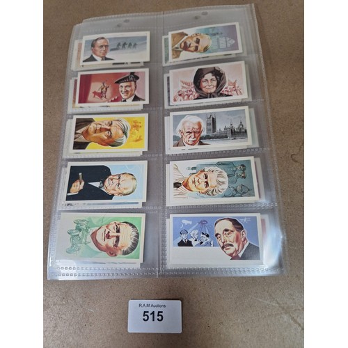 515 - Full Set of Brooke Bond Tea Cards Famous People