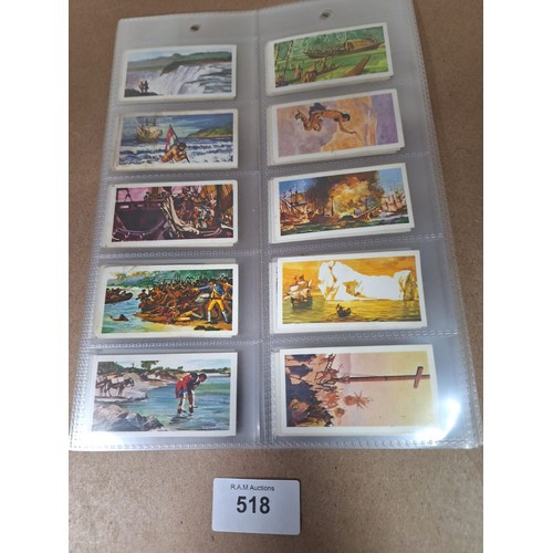 518 - Full Set of Brooke Bond Tea Cards Adventures and Explorers