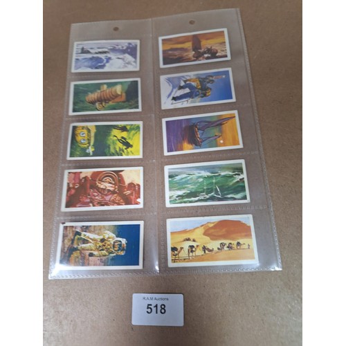 518 - Full Set of Brooke Bond Tea Cards Adventures and Explorers