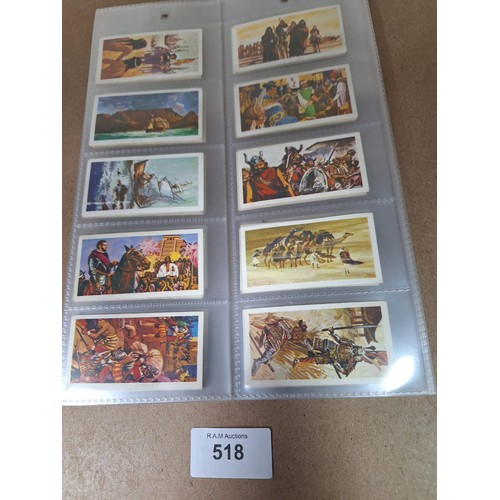 518 - Full Set of Brooke Bond Tea Cards Adventures and Explorers