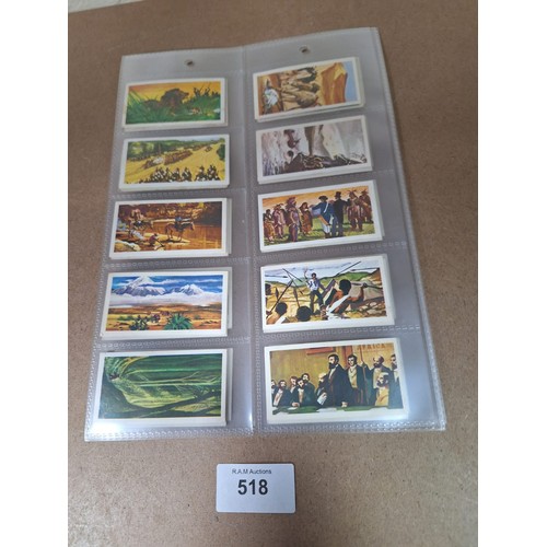 518 - Full Set of Brooke Bond Tea Cards Adventures and Explorers