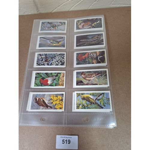 519 - Full Set of Brooke Bond Tea Cards Wild Birds in Britain