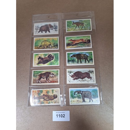 1102 - Full Set Of Vintage Brooke Bond Cards Prehistoric Animals