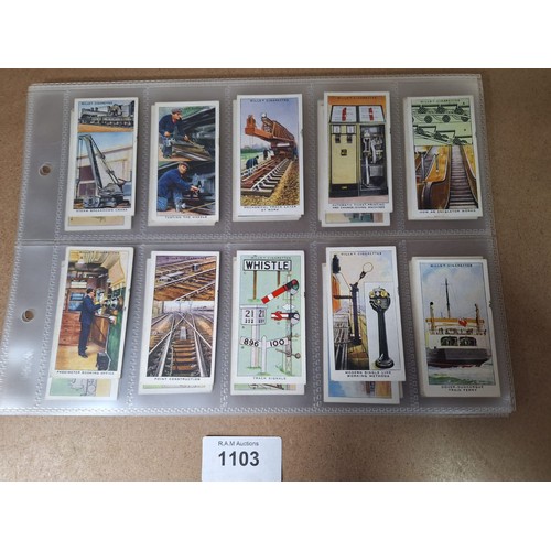 1103 - Part Set Of Vintage WD and HO Wills Cards Railway Equipment (5 Missing)