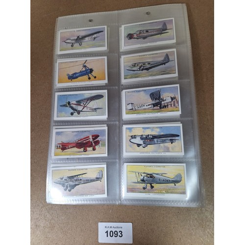 1093 - Full Set Of Vintage John Player and Son's Cards Aeroplanes Civil