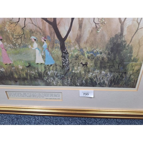 733 - 3ft x 2ft Helen Bradley Framed Picture A Walk In The Park