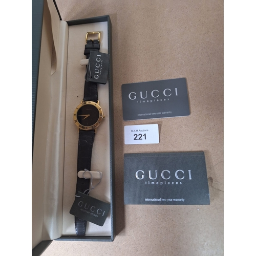 221 - Genuine Gucci Watch Boxed With Papers