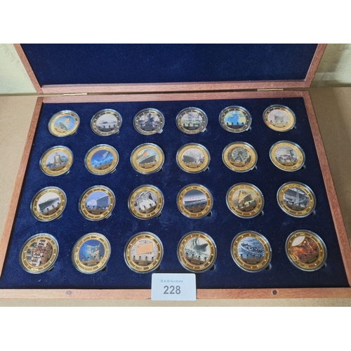 228 - Cased Set Of 22ct Gold Plated Titanic Coins