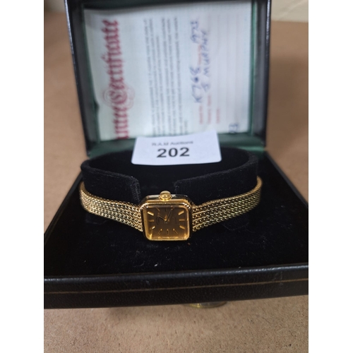 202 - Boxed Rotary Ladies Watch With Papers