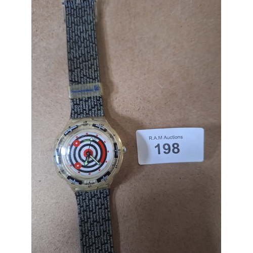 198 - Swatch Watch With a Vintage C G Time Dial (Rare)