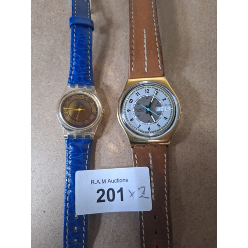 201 - Vintage Swatch Watches x2