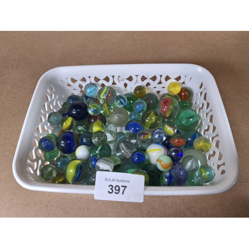 397 - Vintage/Antique Marbles Some Are Uranium Glass and Others