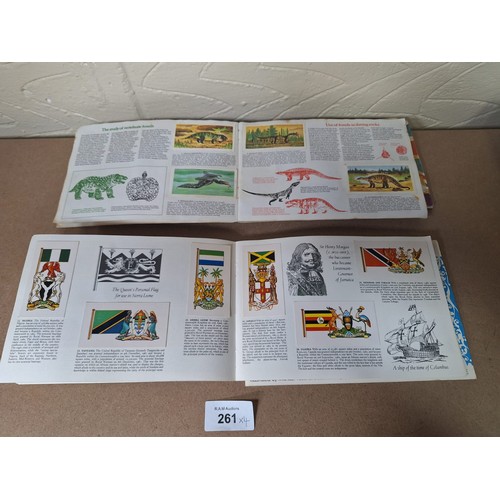 261 - Card Albums x4 Full Sets To Include Prehistoric Animals, Flags, Costumes and Famous People