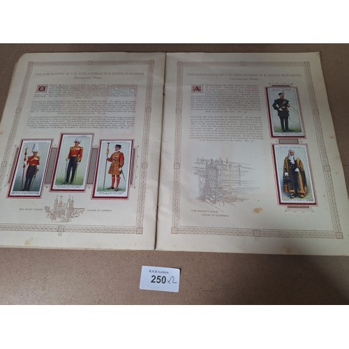 250 - Framed Vintage Cards King George VI and Queen Elizabeth II Coronation