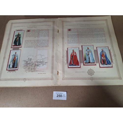 250 - Framed Vintage Cards King George VI and Queen Elizabeth II Coronation