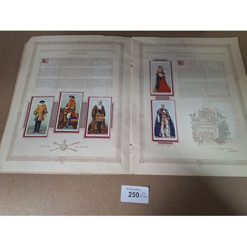 250 - Framed Vintage Cards King George VI and Queen Elizabeth II Coronation