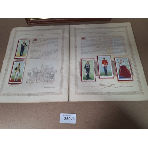 250 - Framed Vintage Cards King George VI and Queen Elizabeth II Coronation