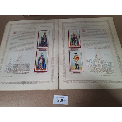 250 - Framed Vintage Cards King George VI and Queen Elizabeth II Coronation