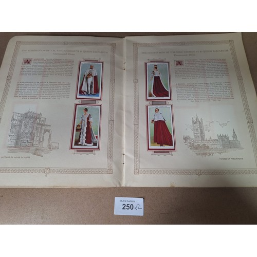 250 - Framed Vintage Cards King George VI and Queen Elizabeth II Coronation