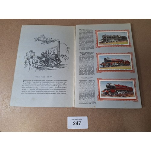 247 - Vintage Card Albums x3 To Include Railway Engines and Park Drive