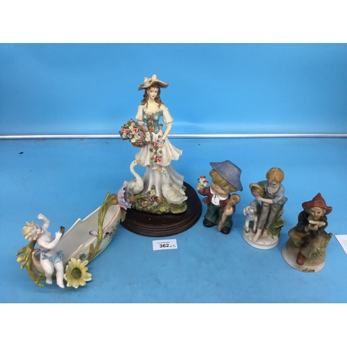 362 - Leonardo Collection To Include Gathering Flowers and 4 Other Figurines