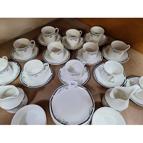 592 - Royal doulton juno part tea set x36