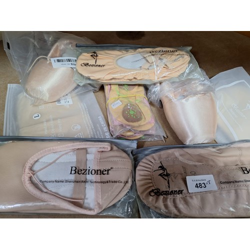 483 - Selection of new in bags dance + ballet shoes