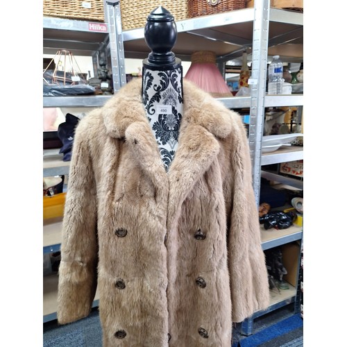 490 - Vintage fur coat.  Approx M/L