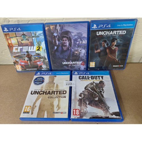 1117 - PS4 Games x6 To Include Complete Uncharted and Call Of Duty