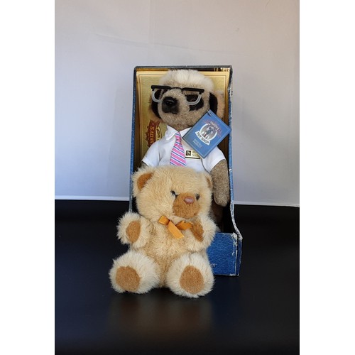 52 - Boxed Sergei Soft Toy with Certificate and a Teddy Bear