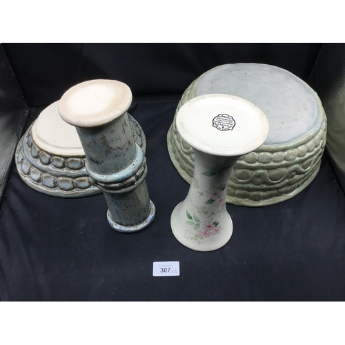 307 - Art Pottery Items x4 To Include 2 Bowls and 2 Vases To Include an Aldridge Vase