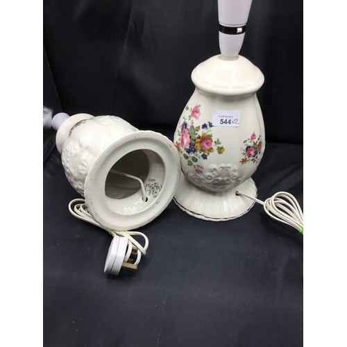 544 - Vintage Maryleigh Staffordshire Pottery Lamps x2