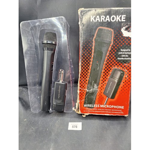 576 - Boxed Karaoke Microphone Designed to Work with all Machines