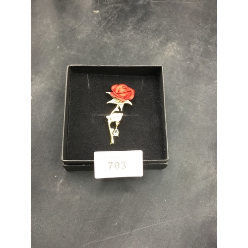 703 - Ladies decorative rose brooch