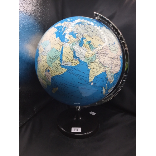 715 - Large blue world globe