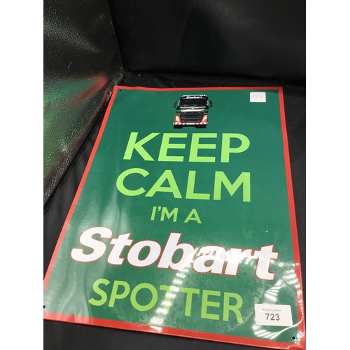 723 - Eddie stobart metal sign