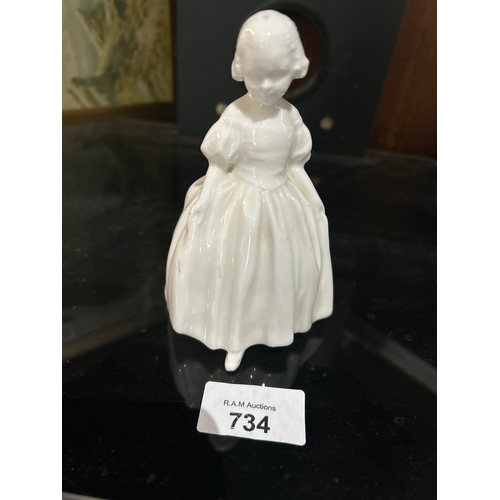 734 - Rare Unmarked and Unpainted Doulton Figure