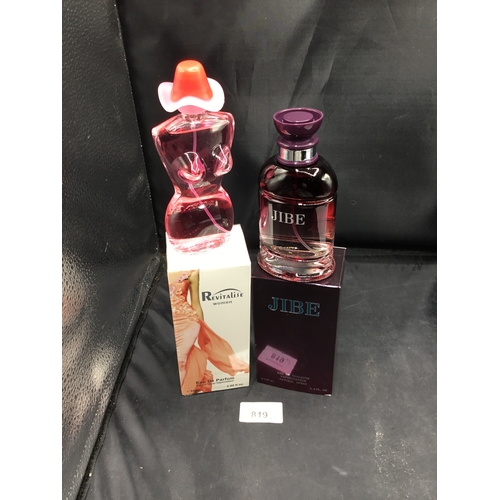 819 - 1 men’s aftershave +1 ladies perfume