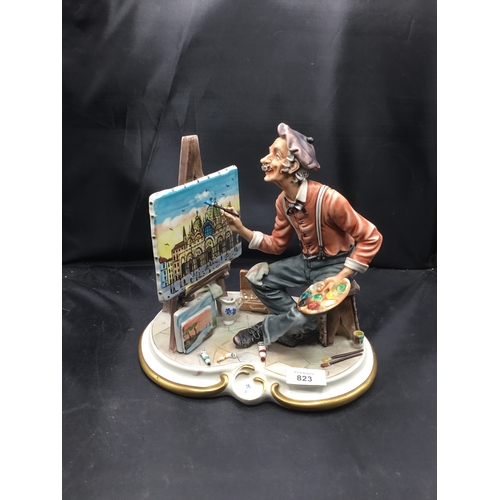 823 - Large genuine capo figure the painter 12”x12”