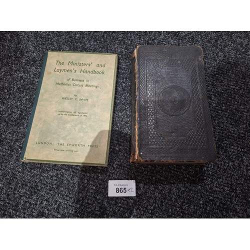 865 - Antique Bible and Ministers Handbook