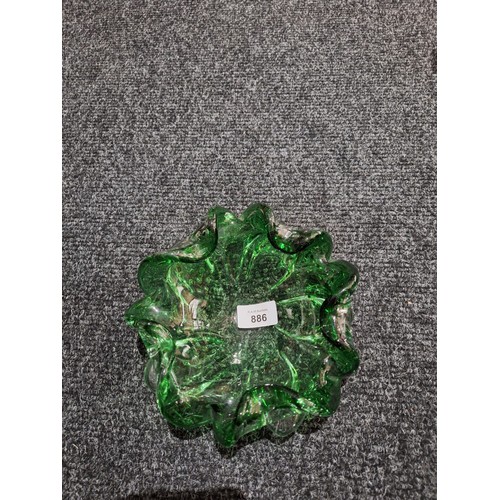 886 - Very Heavy Murano Dish Approx 8